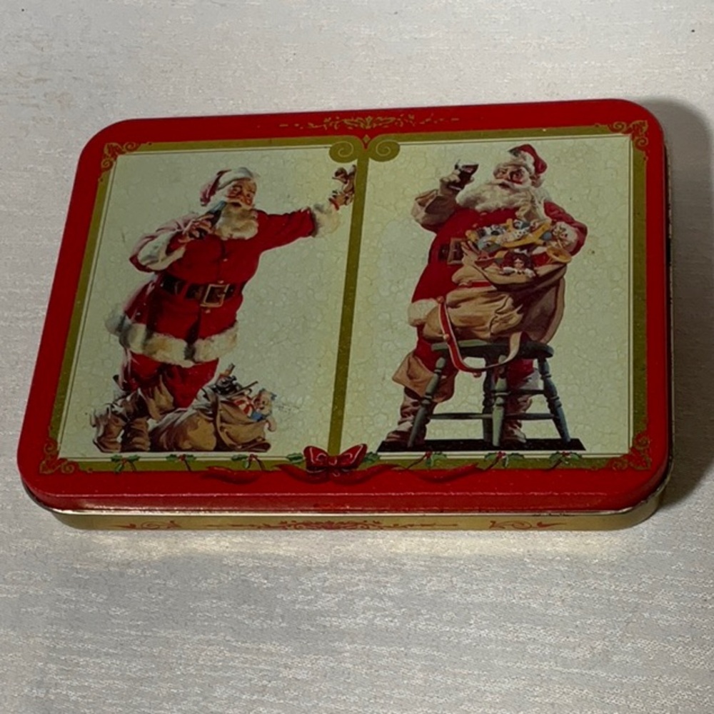 Vintage Coca Cola Limited Edition Nostalgic Cards & Tin-2 Decks
